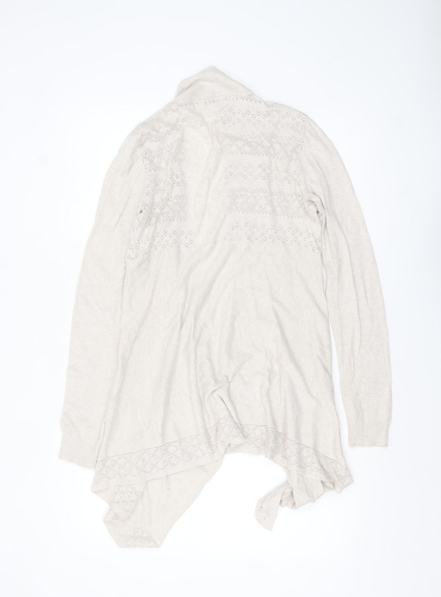 Womens UK Size 10 FatFace Beige Cardigan Jumper