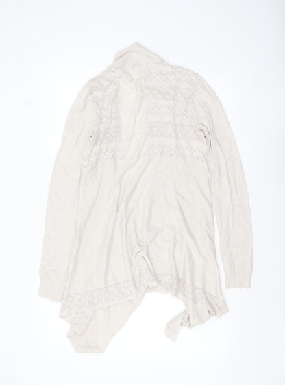 Womens UK Size 10 FatFace Beige Cardigan Jumper