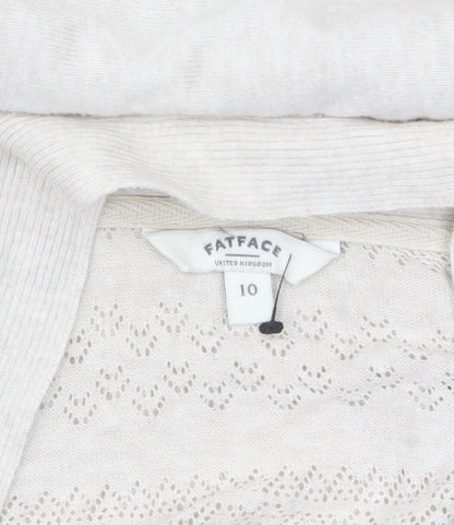 Womens UK Size 10 FatFace Beige Cardigan Jumper