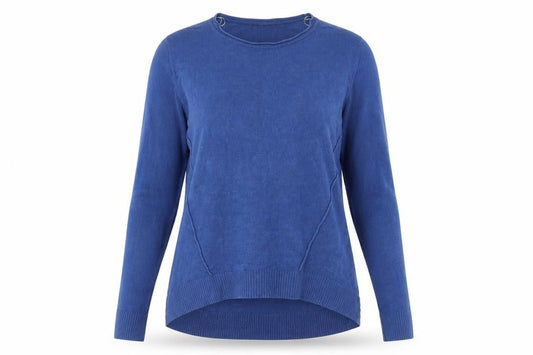 Womens UK Size 10 South Blue Pullover Jumper