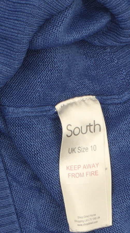 Womens UK Size 10 South Blue Pullover Jumper