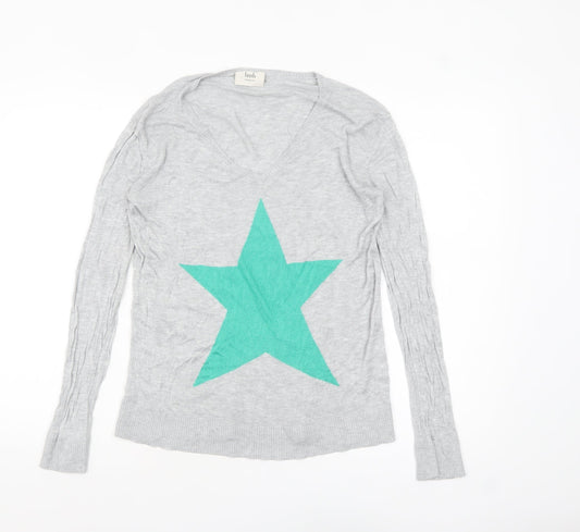 Womens UK Size S Hush Grey Pullover Jumper