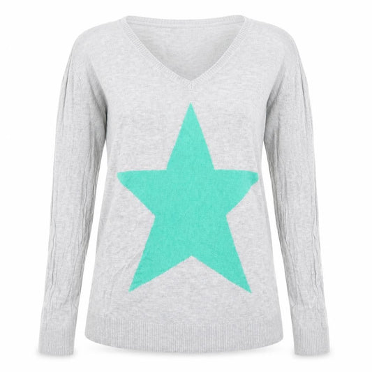 Womens UK Size S Hush Grey Pullover Jumper
