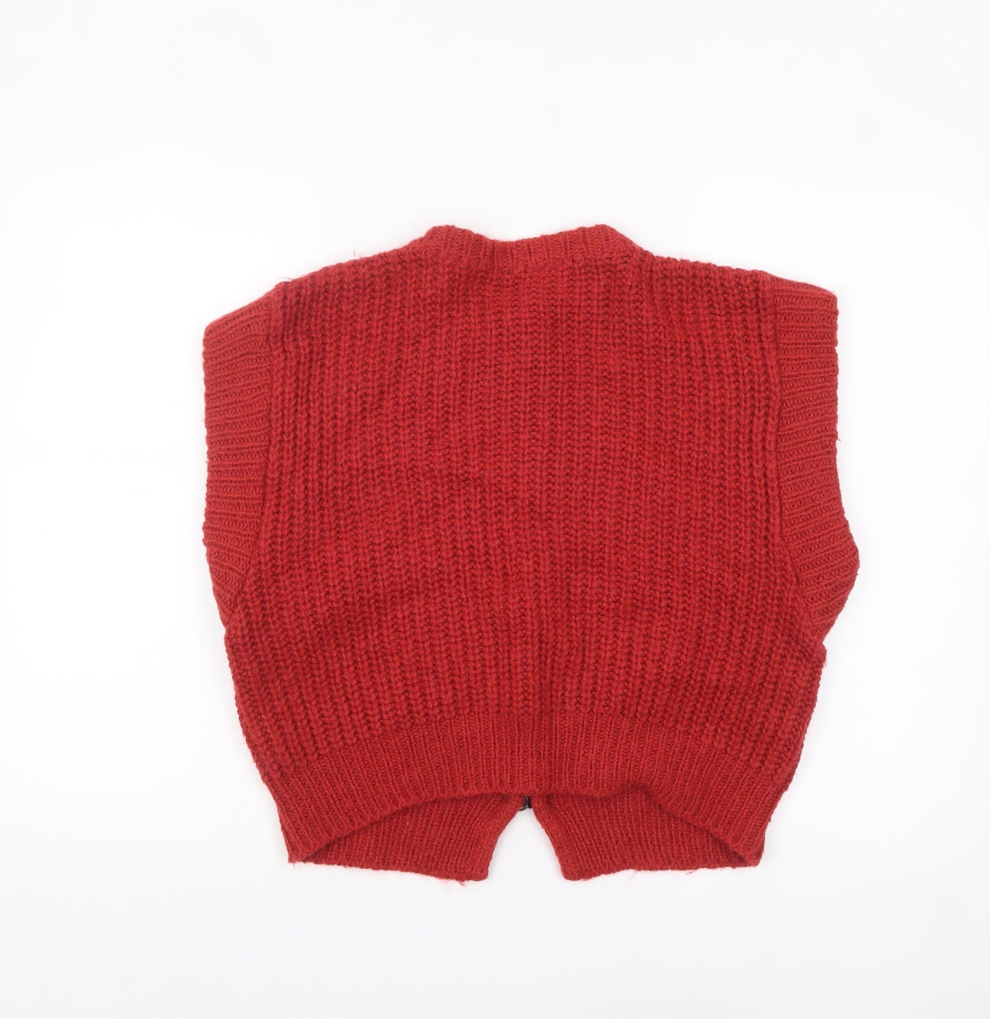Womens UK Size 10-12 Match Set Red Vest Jumper