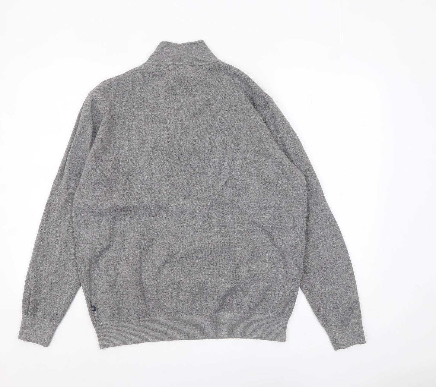 Mens UK Size L Lincoln Grey 1/2 Zip Jumper