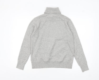 Marks and Spencer Women's Grey Roll Neck Knit Jumper XS