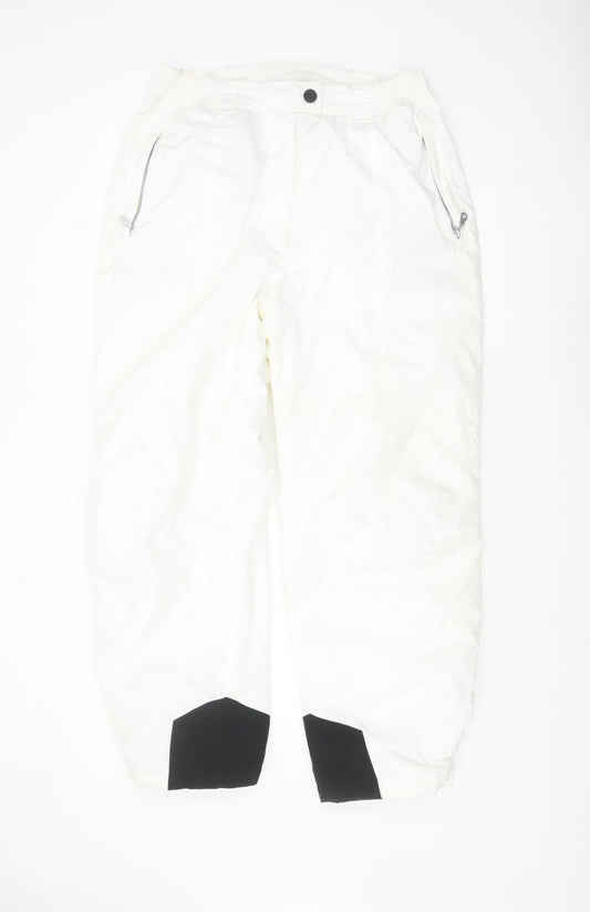 Womens UK Size 20 Maul Sport Company Regular Fit Snow Pants White Trousers