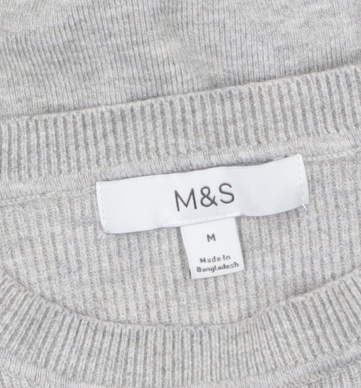 Womens UK Size M Marks and Spencer Grey Pullover Jumper