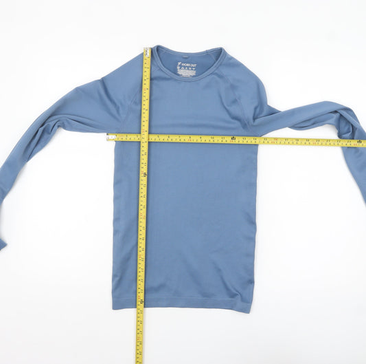 Womens UK Size XS Primark Blue Gym & Training Running & Jogging Yoga T-Shirt