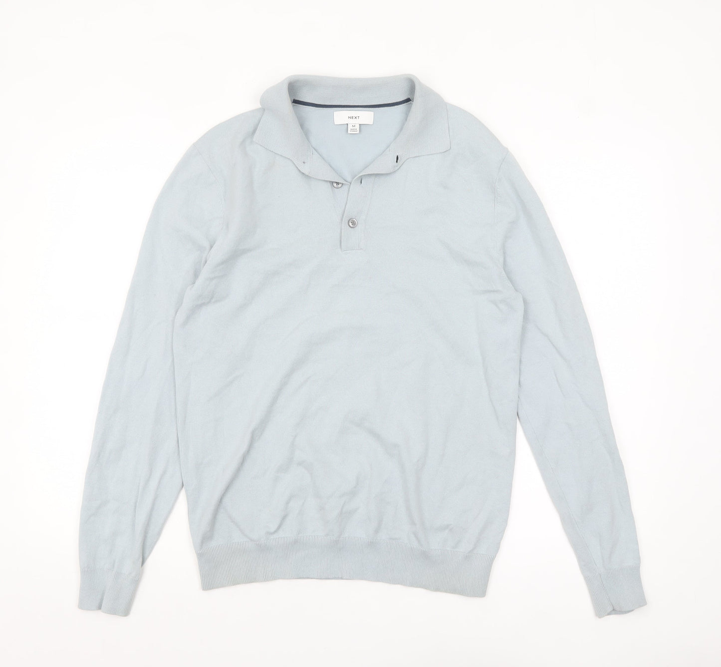 Mens UK Size M NEXT Blue Henley Jumper