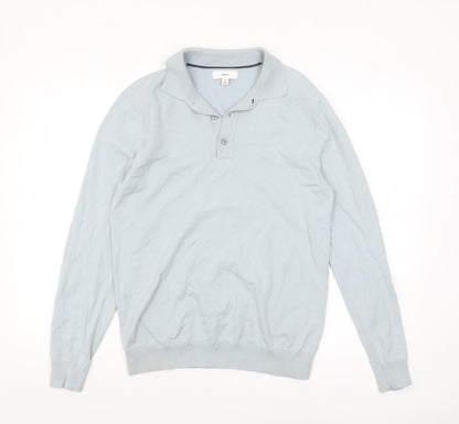 Mens UK Size M NEXT Blue Henley Jumper