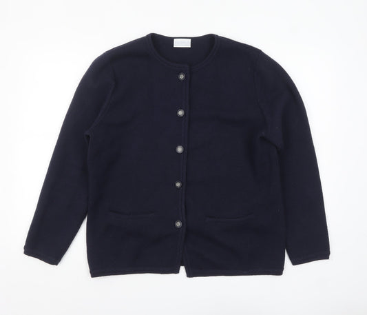 Womens UK Size L Cotswold Collections Blue Cardigan Jumper