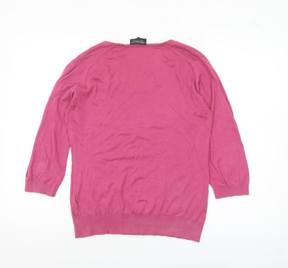 Womens UK Size L John Smedley Pink Pullover Jumper