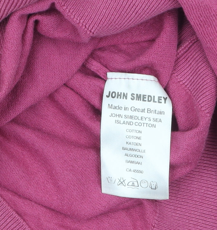 Womens UK Size L John Smedley Pink Pullover Jumper