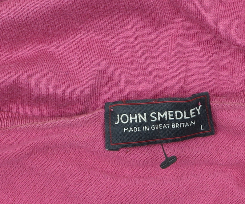 Womens UK Size L John Smedley Pink Pullover Jumper