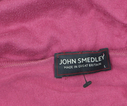 Womens UK Size L John Smedley Pink Pullover Jumper