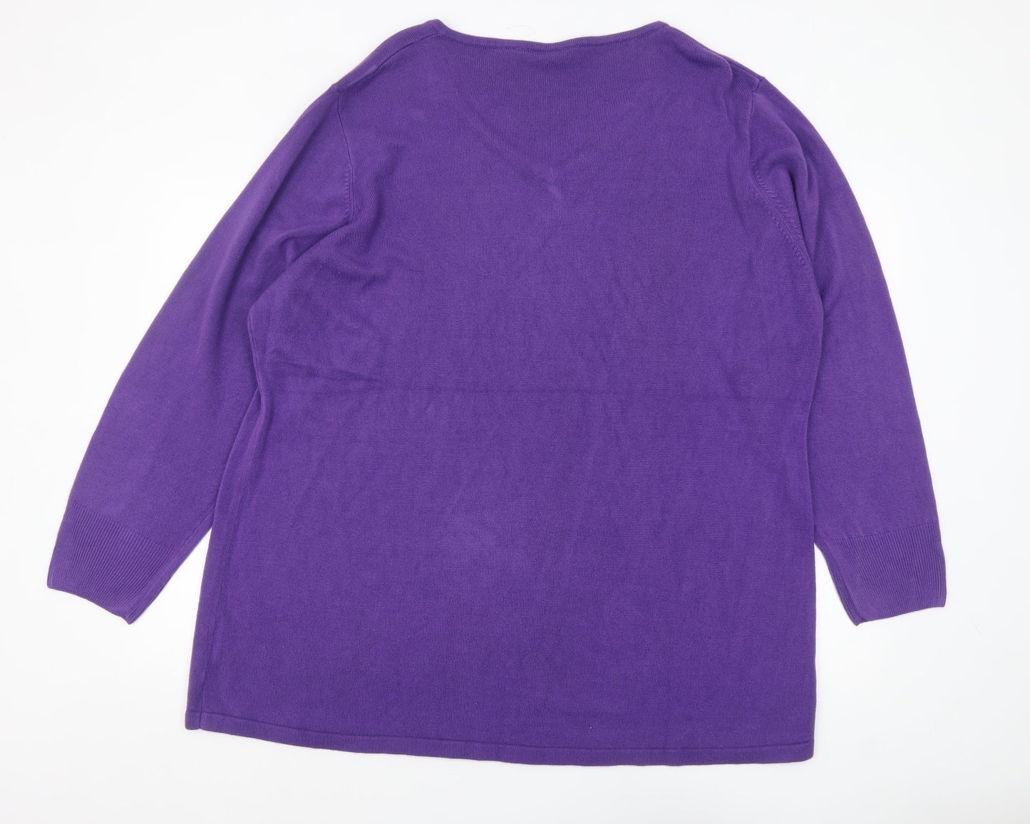 Womens UK Size 26/28 Yours Purple Pullover Jumper