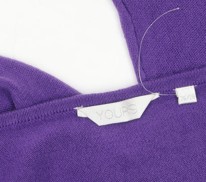 Womens UK Size 26/28 Yours Purple Pullover Jumper