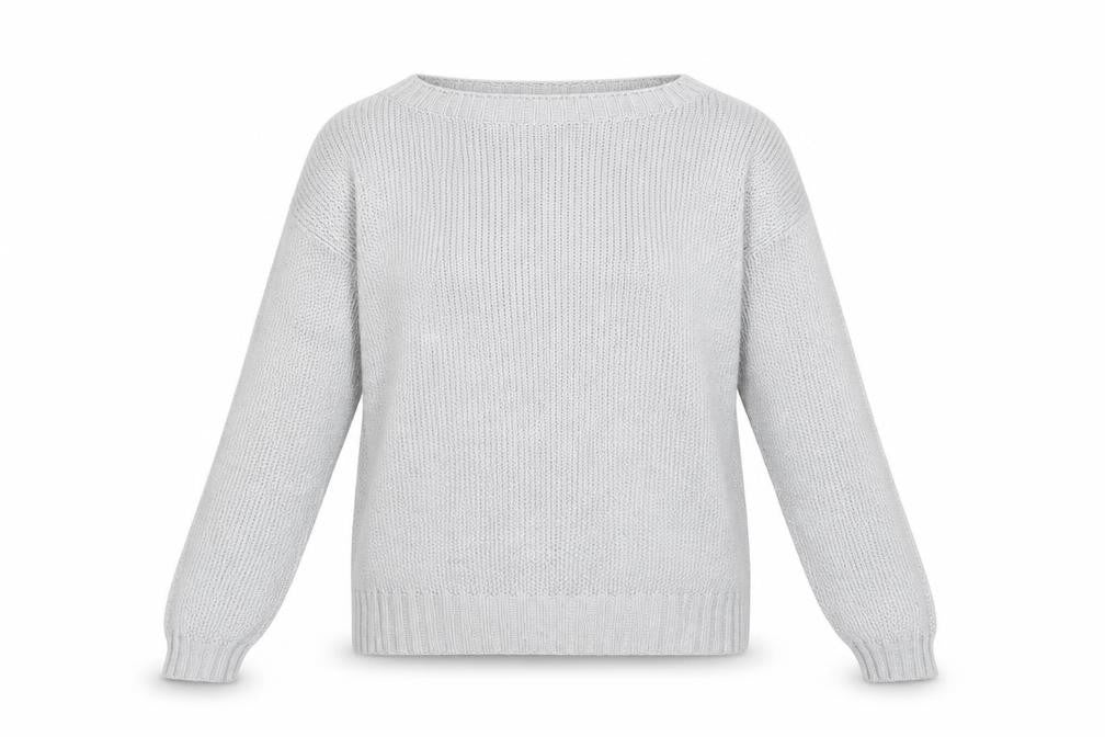 Marks and Spencer Women Grey Chunky Knit Wool Pullover Jumper UK 18