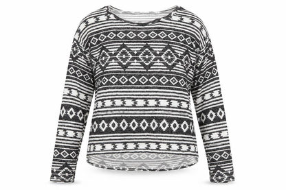H&M Divided Women's Black Geometric Pattern Jumper Size 12