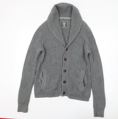 Mens UK Size M H&M Grey Cardigan Jumper