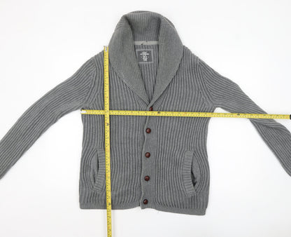 Mens UK Size M H&M Grey Cardigan Jumper