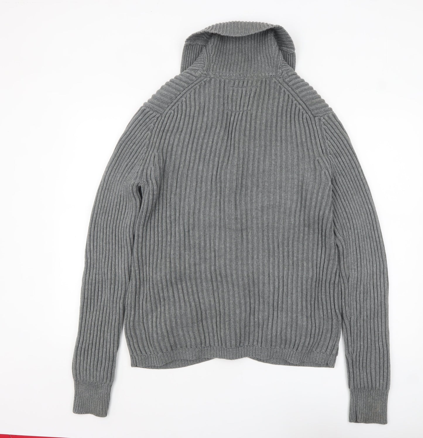 Mens UK Size M H&M Grey Cardigan Jumper