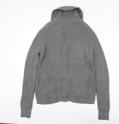 Mens UK Size M H&M Grey Cardigan Jumper