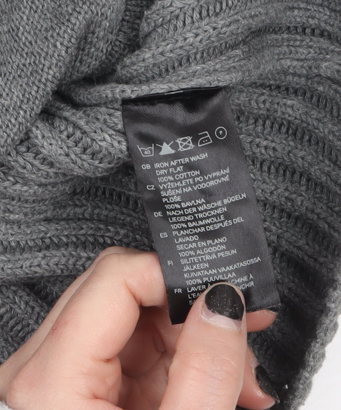 Mens UK Size M H&M Grey Cardigan Jumper