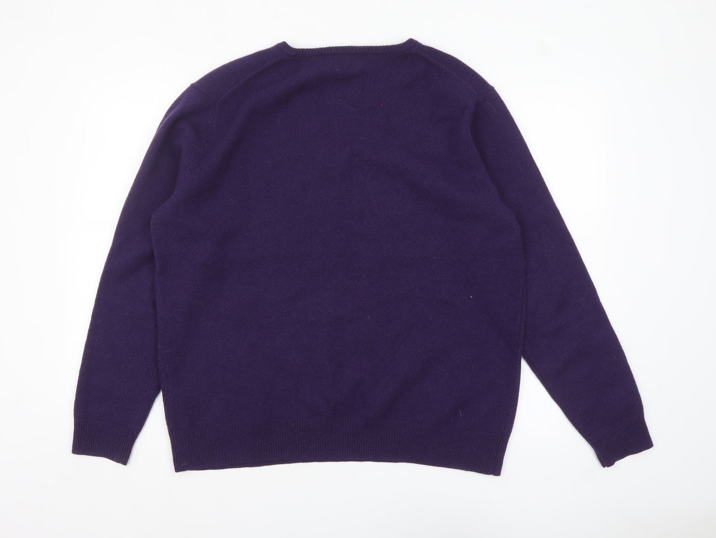 Mens UK Size XL Munrospun Purple Pullover Jumper