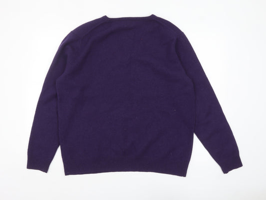 Mens UK Size XL Munrospun Purple Pullover Jumper