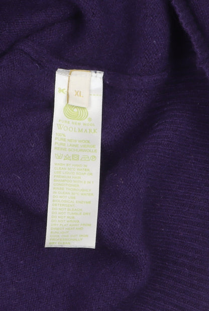 Mens UK Size XL Munrospun Purple Pullover Jumper