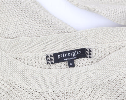 Womens UK Size 18 Principles by Ben de Lisi Beige Pullover Jumper