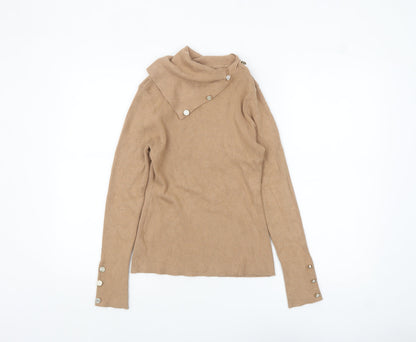 Womens UK Size 12 Lipsy Beige Pullover Jumper