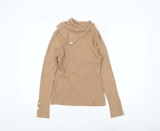 Womens UK Size 12 Lipsy Beige Pullover Jumper