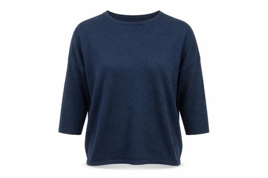 Womens UK Size S Saint Tropez Blue Pullover Jumper