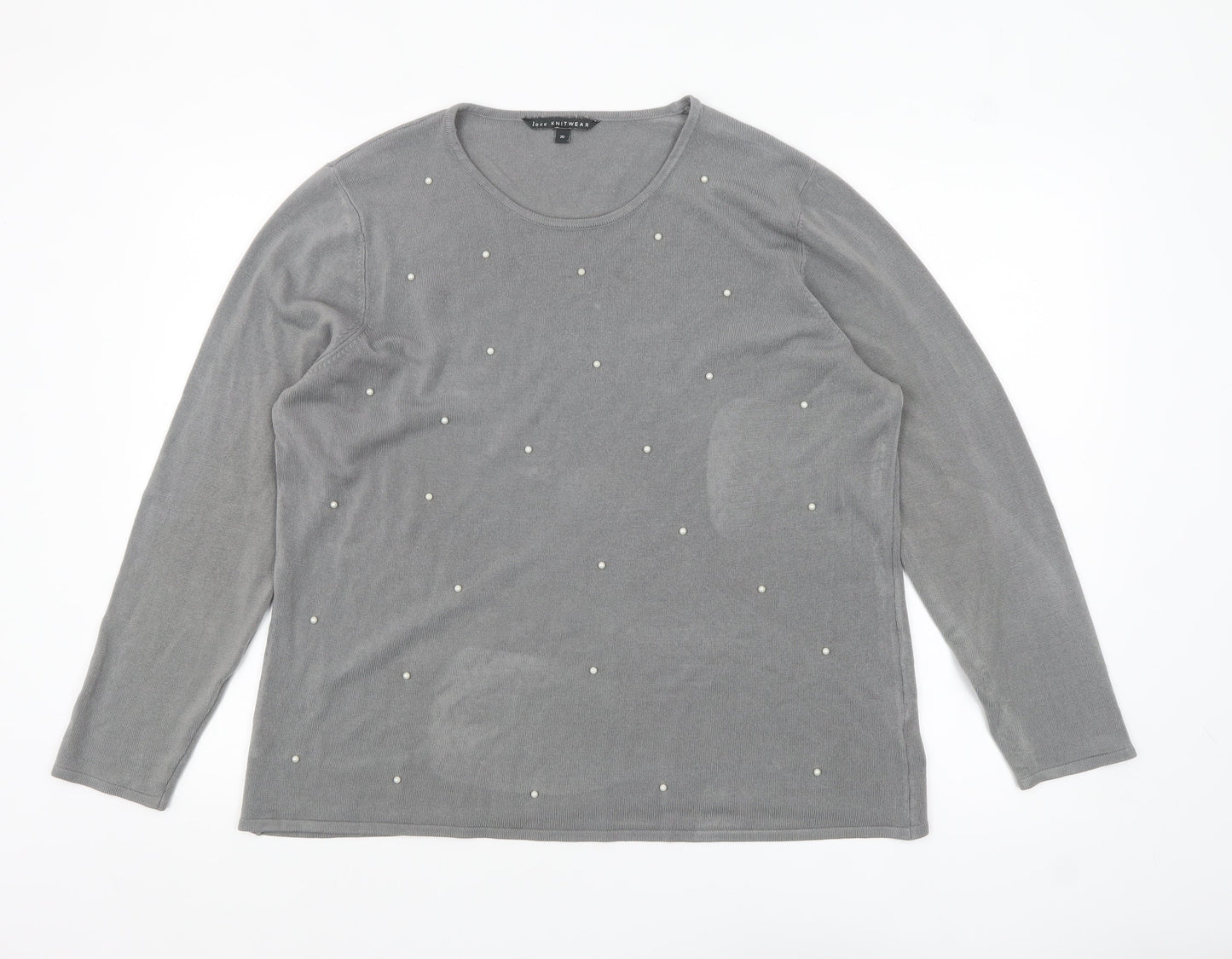 Womens UK Size 20 Bonmarché Grey Pullover Jumper