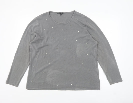 Womens UK Size 20 Bonmarché Grey Pullover Jumper