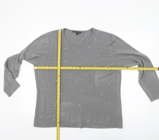 Womens UK Size 20 Bonmarché Grey Pullover Jumper