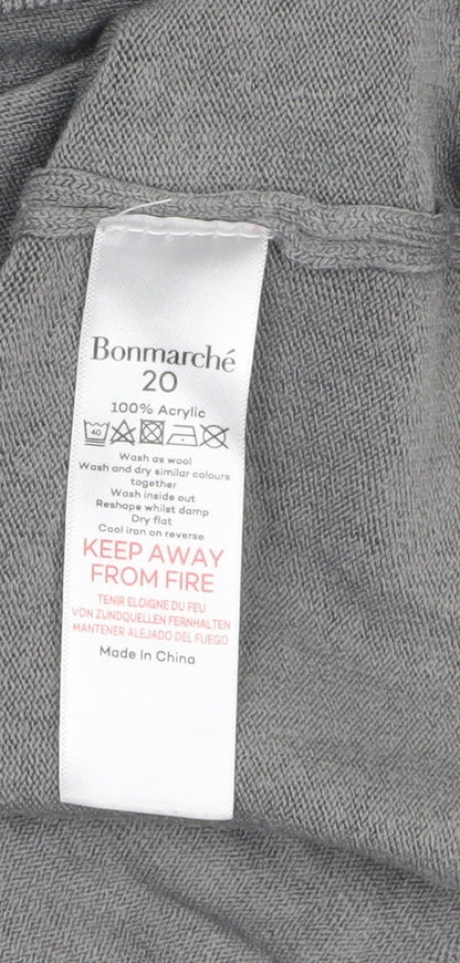 Womens UK Size 20 Bonmarché Grey Pullover Jumper