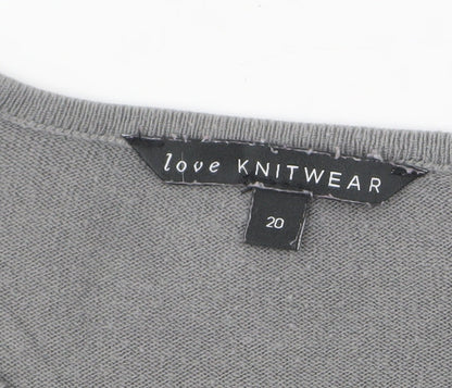 Womens UK Size 20 Bonmarché Grey Pullover Jumper