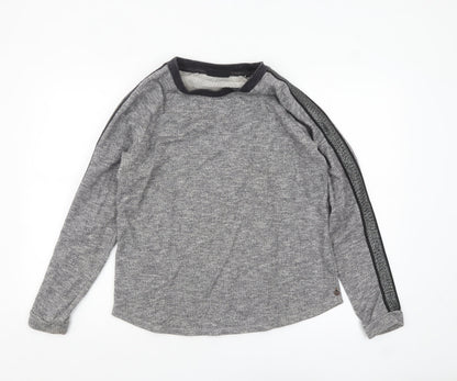 Maison Scotch Womens Grey Long Sleeve Knit T-Shirt Size 10