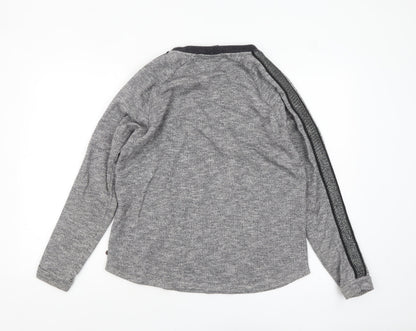 Maison Scotch Womens Grey Long Sleeve Knit T-Shirt Size 10