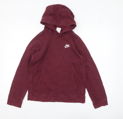 Boys UK Size 13-14 Years Nike Red Pullover Hoodie