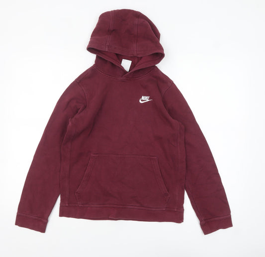 Boys UK Size 13-14 Years Nike Red Pullover Hoodie