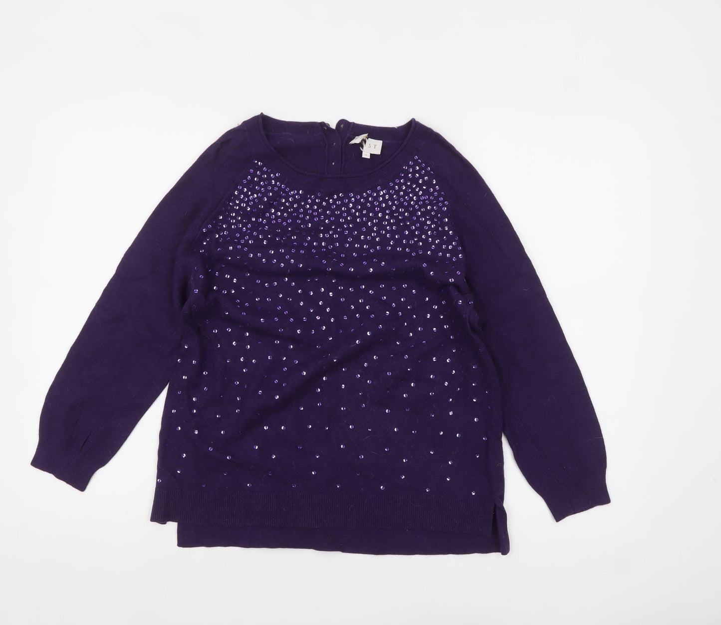 Womens UK Size M EAST Purple Pullover Jumper