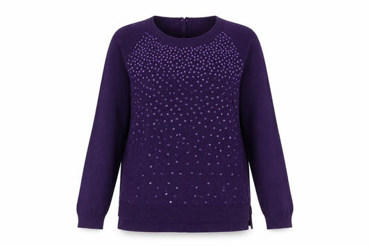 Womens UK Size M EAST Purple Pullover Jumper