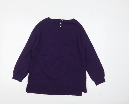 Womens UK Size M EAST Purple Pullover Jumper