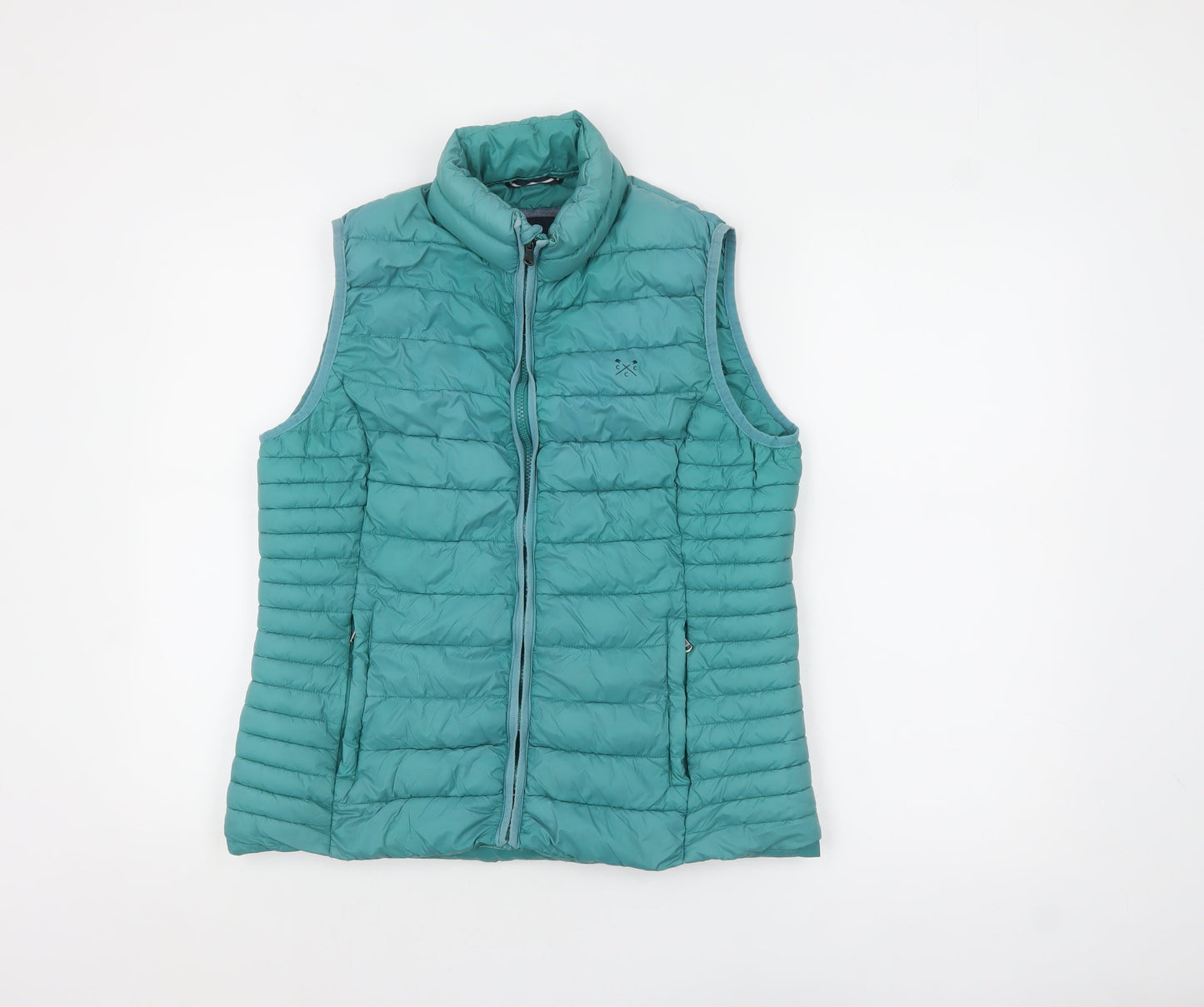 Womens UK Size 14 Crew Clothing Company Green Puffer Jacket