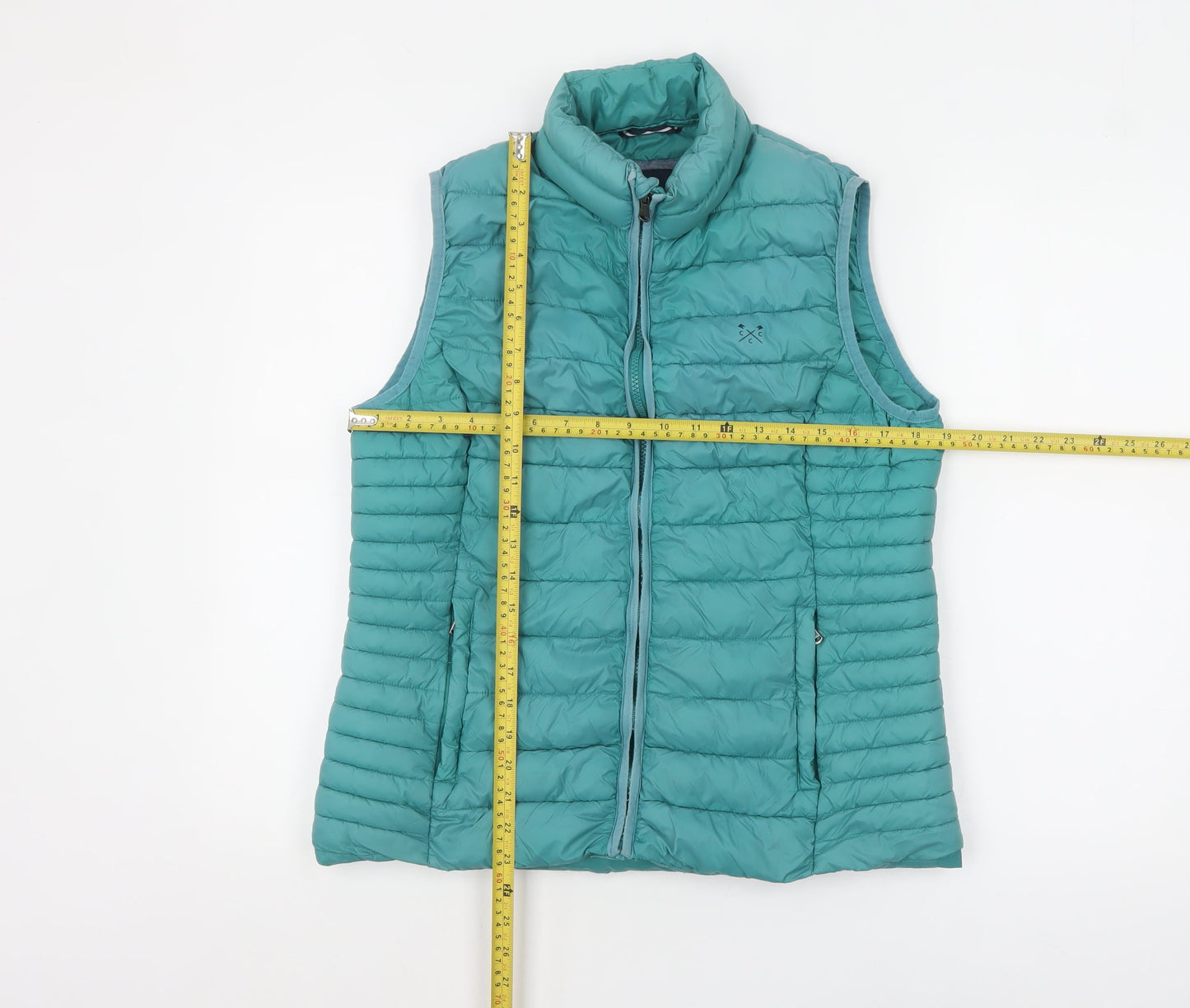 Womens UK Size 14 Crew Clothing Company Green Puffer Jacket